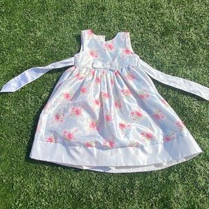 Girls blue floral formal dress
